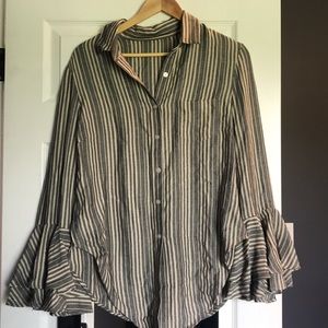 NWOT boutique brand striped blouse
